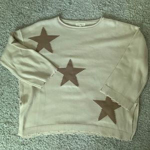 Womens Boutique Sweater Promesa Star Fall Small/Medium 3/4 sleeve